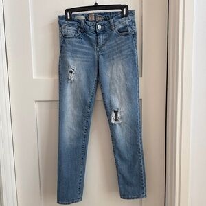 Kut Catherine Boyfriend distressed jeans.